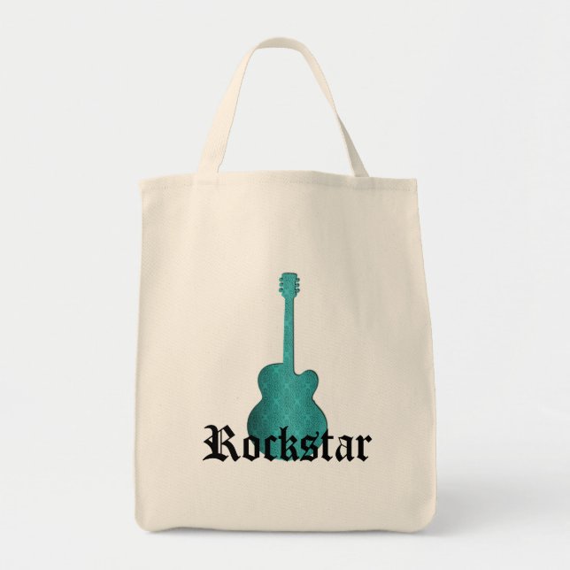Bolsa de guitarra Rockstar Damask, Turquesa (Frente)