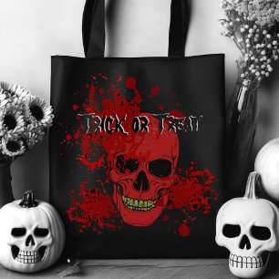 Bolsa de Halloween Calavera Sangrienta para Truco