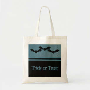 Bolsa de Halloween con bats espeluznantes, azul os