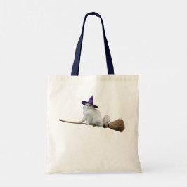 Bolsa de Halloween con Gato Persa Blanco Adorable 