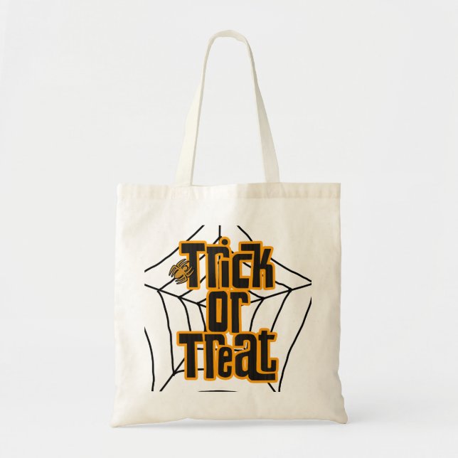 Bolsa de Halloween con tela de araña (Frente)