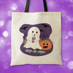 Bolsa de Halloween de Fantasma Adorable para Truco