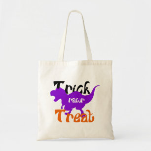 Bolsa de Halloween de truco o trato de dinosaurio