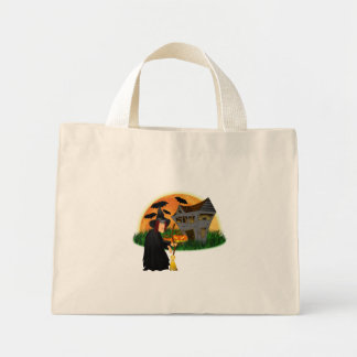Bolsa de Halloween en casa bruja