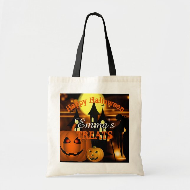 Bolsa de Halloween Feliz Personalizada (Frente)