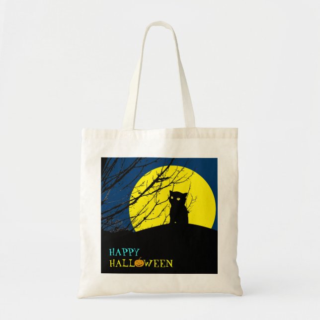 Bolsa de Halloween:Gato negro (Frente)