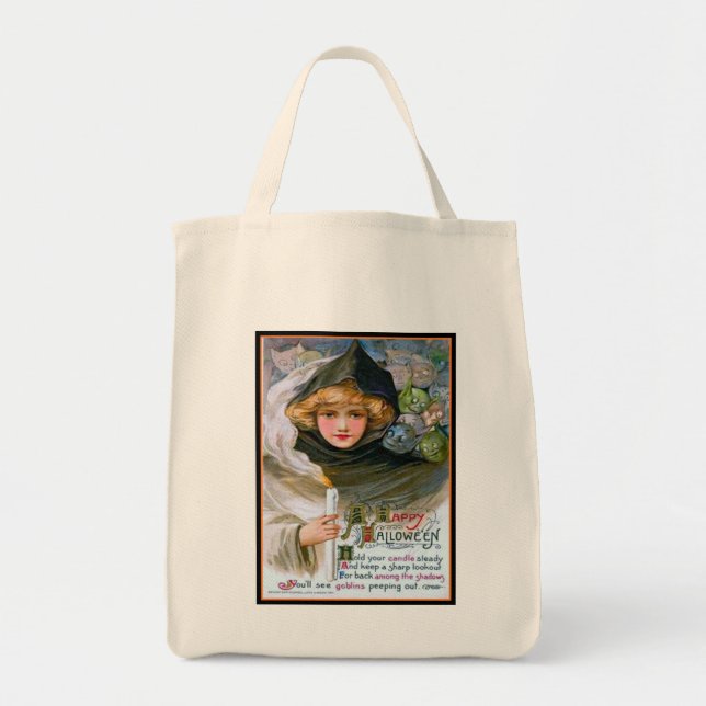 Bolsa de Halloween para Niña y Duendes (Frente)