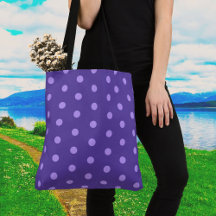 Bolsa de Hombro con Patrona Polka Dot Purple