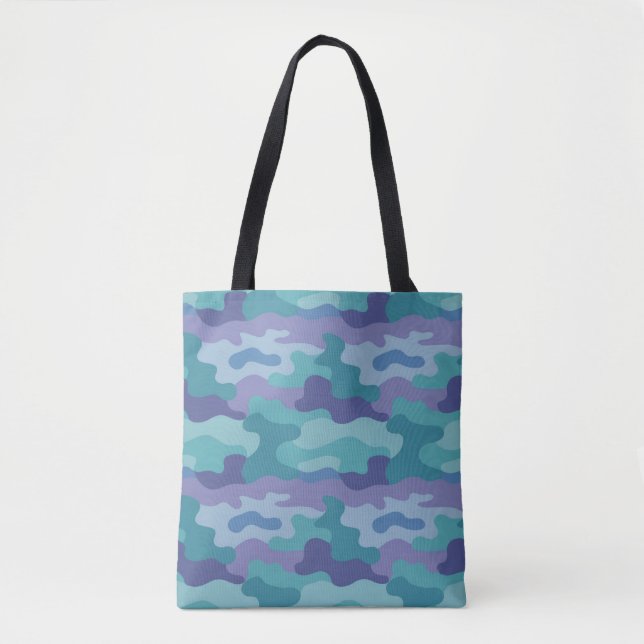 Bolsa de hombro de Camo de Lavanda Verde azulada A (Anverso)