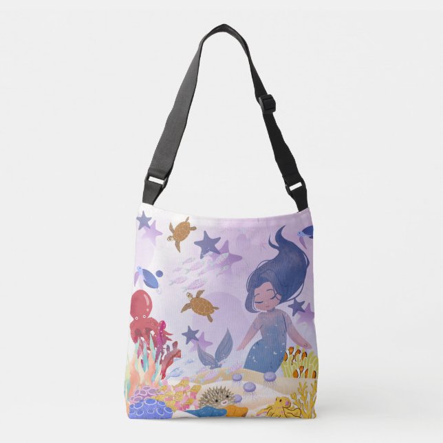 Bolsa de hombro de sirena - Océano elegante y capr (Anverso)