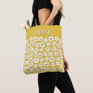 Bolsa de hombro de Tote de impresión de margarita