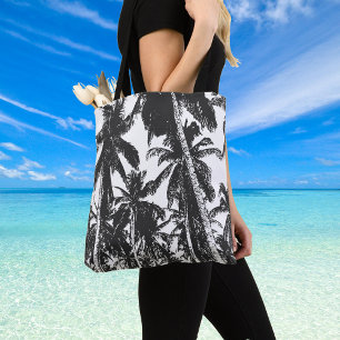 Bolsa de hombro media de palmeras negras