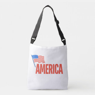 Bolsa de hombro Patriótica "AMÉRICA" con bandera e