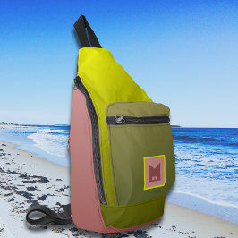 Bolsa de honda de cruz verde amarillo para viajar