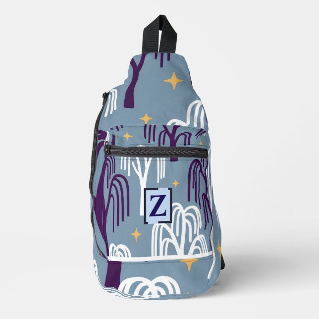 Bolsa de honda del patrón de árbol silvestre monog (Anverso)