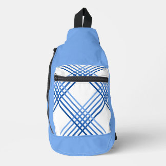 Bolsa de honda - franjas azules cruzadas
