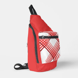 Bolsa de honda - franjas rojas cruzadas