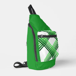 Bolsa de honda - franjas verdes cruzadas