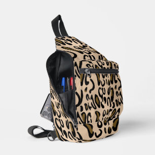 Bolsa de hondas de leopardo de impresión de leopar