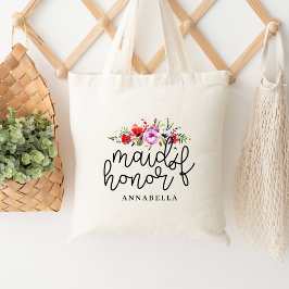 Bolsa de honor de doncella con ramo floral
