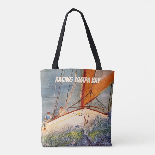 Bolsa de Houlder Tote - Carreras en barco de vela (Reverso)