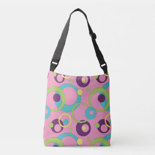 Bolsa de impresión completa de Círculos rosa Funky