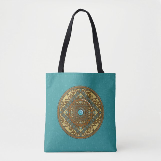 Bolsa de impresión general Pisces Mandala (Anverso)