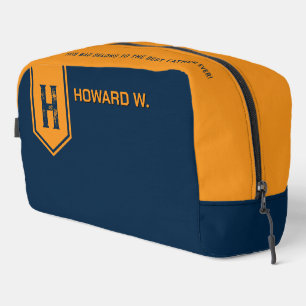 Bolsa de inodoro azul para hombre/padre naranja