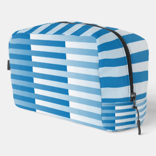 Bolsa de inodoro de patrón blanco rayado azul