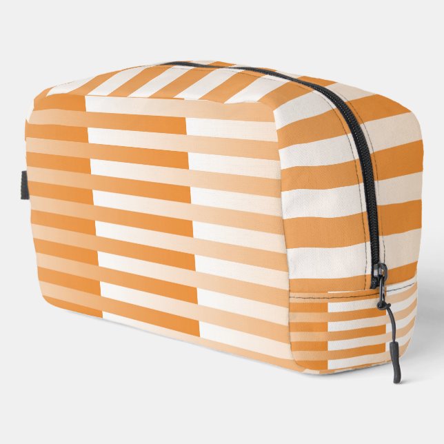 Bolsa de inodoro de patrón blanco rayado naranja (Esquina derecha)