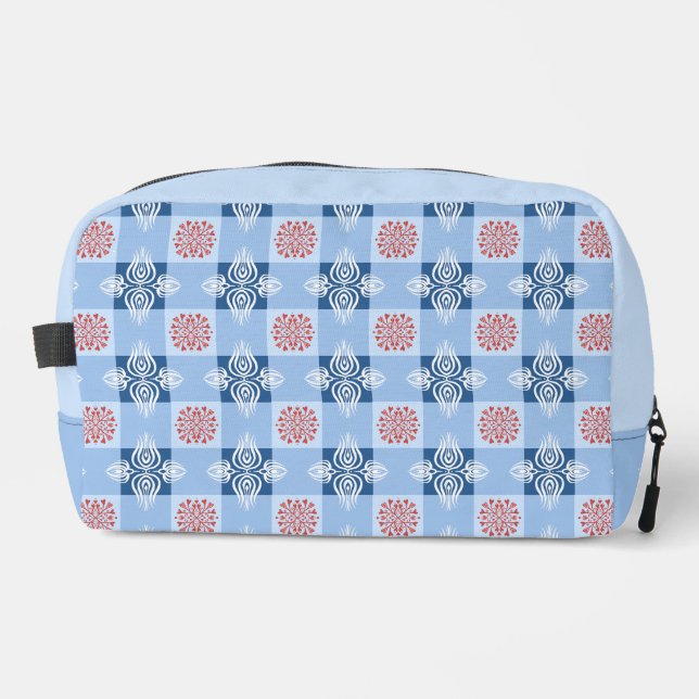 Bolsa de inodoro de patrón cardíaco simétrico azul (Anverso)