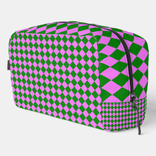 Bolsa de inodoro de patrón de diamante de cheques