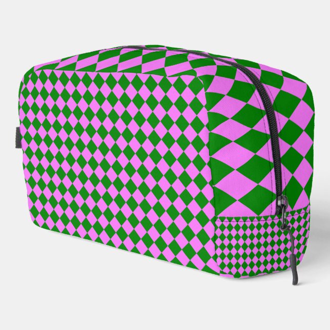 Bolsa de inodoro de patrón de diamante de cheques  (Esquina derecha)