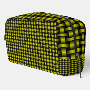 Bolsa de inodoro del patrón de trama amarilla negr