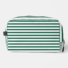 Bolsa de inodoro rayada verde y blanca de Hunter