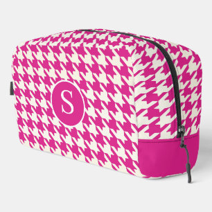 Bolsa de inodoro rosa caliente y blanco