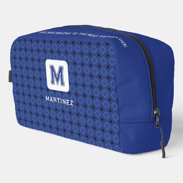 Bolsa de inodoros azul grisáceo elegante para homb (Esquina derecha)