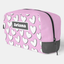 Bolsa de inodoros de los corazones blancos