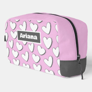 Bolsa de inodoros de los corazones blancos