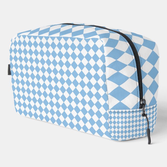 Bolsa de inodoros de patrón de diamante Blue White (Esquina derecha)