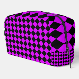 Bolsa de inodoros de patrón de diamante negro púrp