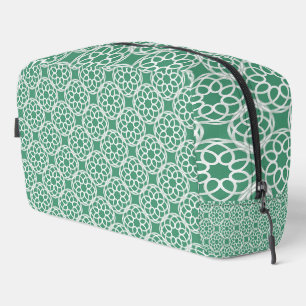 Bolsa de inodoros de patrón geométrico verde esmer
