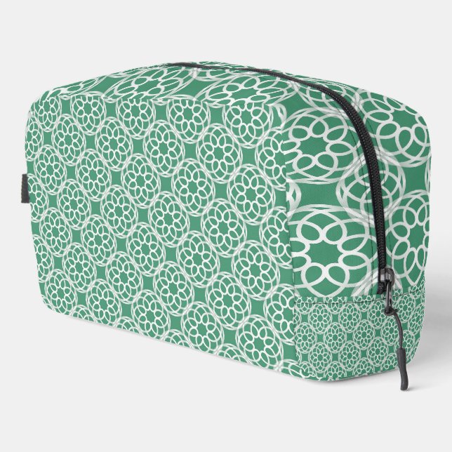 Bolsa de inodoros de patrón geométrico verde esmer (Esquina derecha)