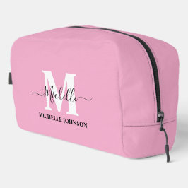 Bolsa de inodoros rosa con monograma