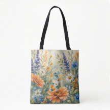 Bolsa de jardín de mariposas entre flores silvestr