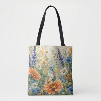 Bolsa de jardín de mariposas entre flores silvestr