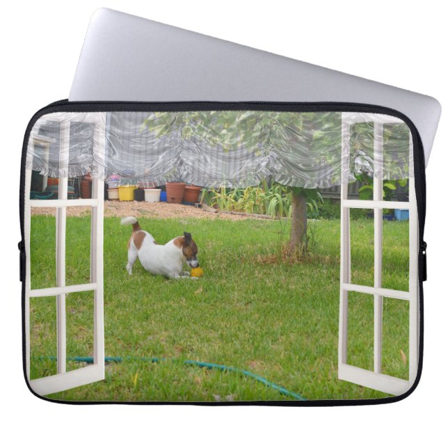 Bolsa de juego de Fox Terrier, funda de portátil (Frente)