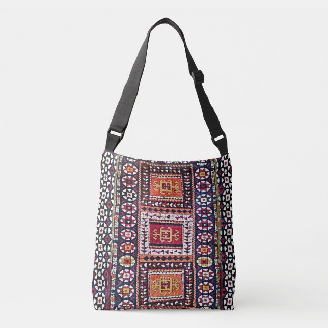 Bolsa de la alfombra oriental de la tribu antigua (Anverso)