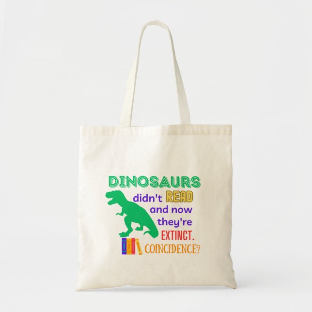Bolsa de la Biblioteca de Totes Dinosaurios (Frente)