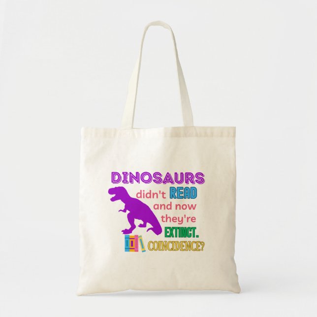 Bolsa de la Biblioteca de Totes Dinosaurios (Frente)